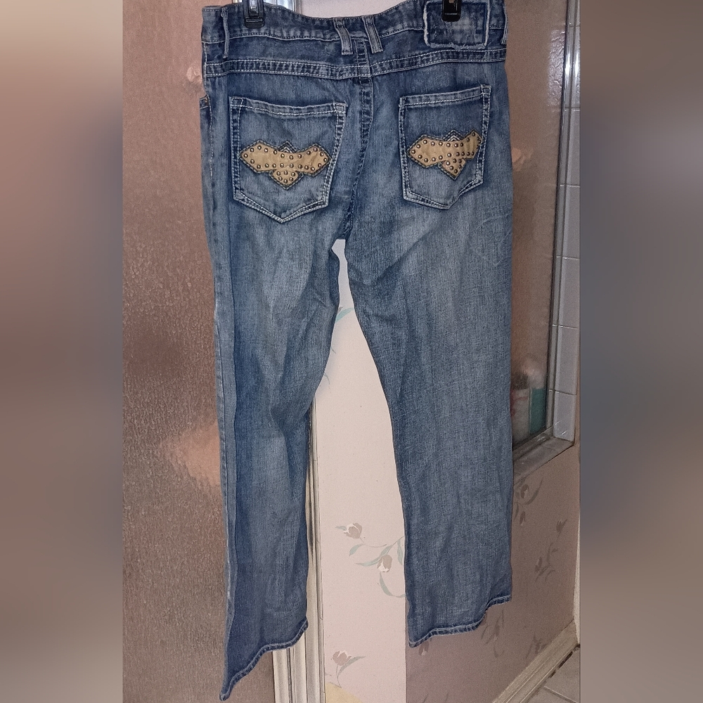 Helix Jeans Straight 36 x 30 Instinct is a Virtue Stud pockets